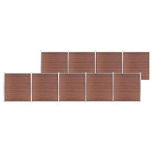 vidaXL Gartenzaun WPC 1564x186 cm Braun