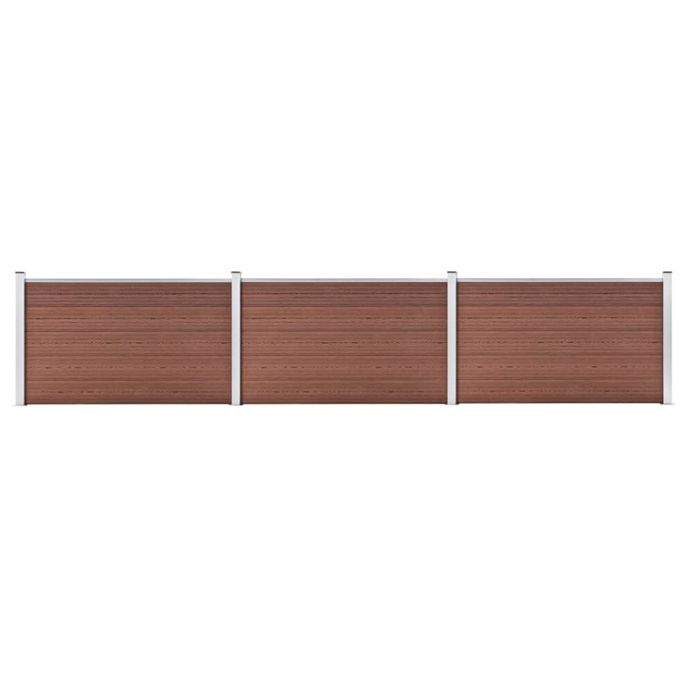Vidaxl Garden Fence Wpc 526X106cm Privacy Patio Barrier Panel Screen Brown