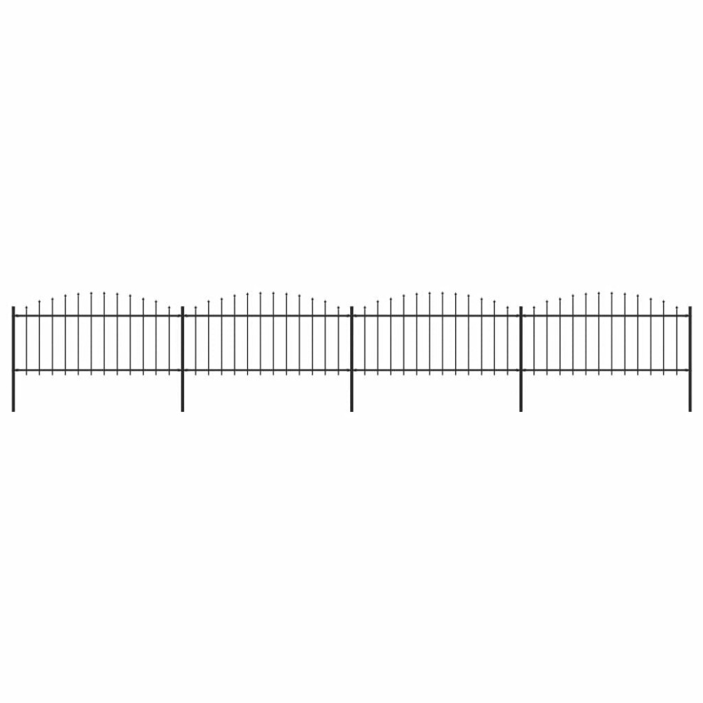 vidaXL Garden Fence Spear (0.5-0.75)x6.8m Outdoor Barrier Border