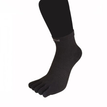 (M, Black) TOETOE Outdoor Unisex Liner Trainer Toe Socks
