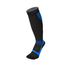(6-8 A, Schwarz Blau) TOETOE - Kompressions Kniestrümpfe - Unisex 1 Packung Sport Zehensocken