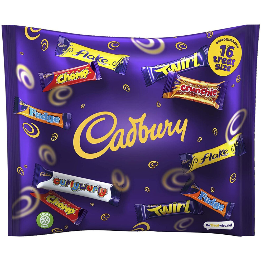 Cadbury Family Heroes 16 Treatsize Bars Packs, 222 g