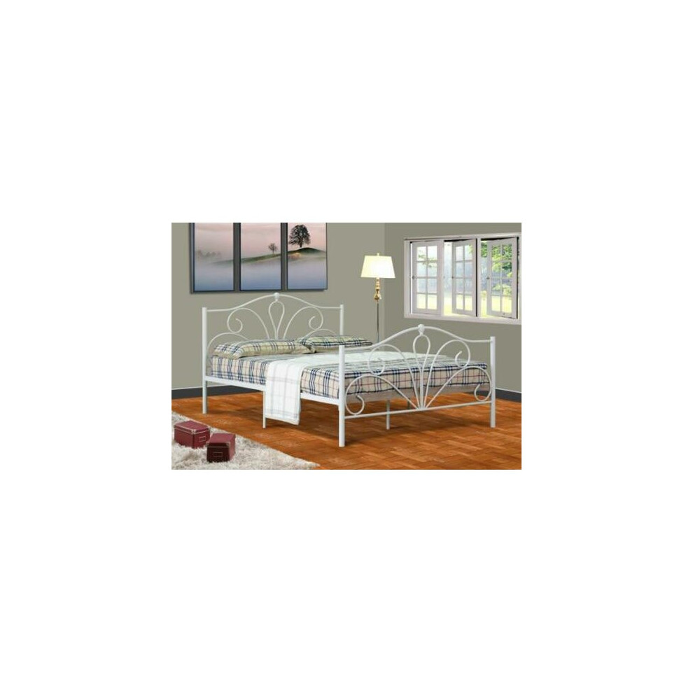 (5ft Kingsize) Scarlet Metal Bed Frame with Leila Mattress