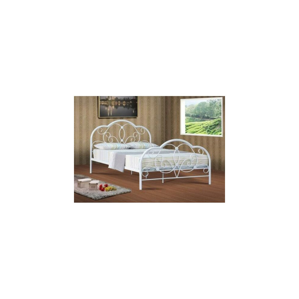 (4ft Small Double) Aurora Metal Bed Frame with Lucy Mattress