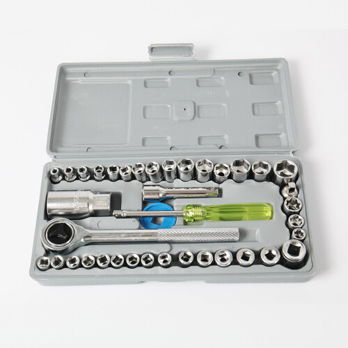 Professional 40pc 1/4" & 3/8" Socket Driver Set Metric imperial 2