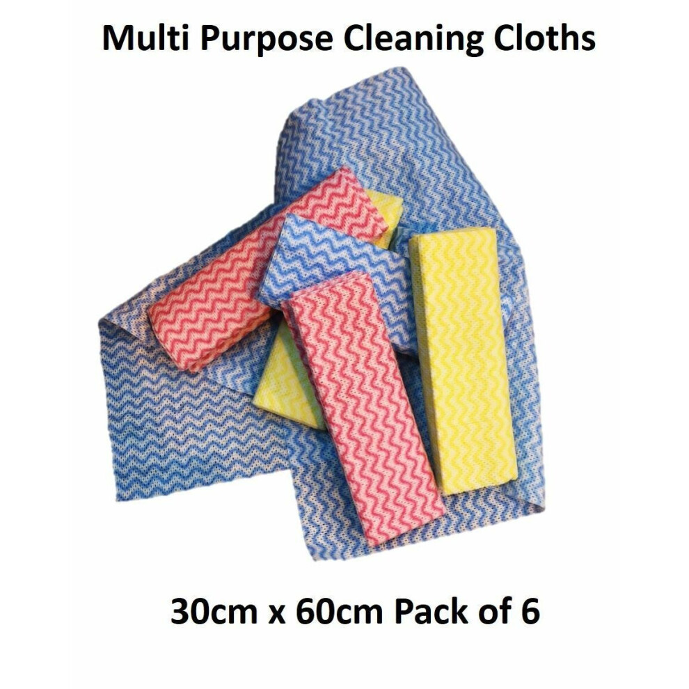 6 Large All Purpose Cleaning Cloths Absorbent J Type Kitchen Washing Dish Cloth