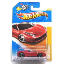 Hot Wheels 2012 Nye modeller #25/50 025 Ferrari 458 Spider Red Convertible