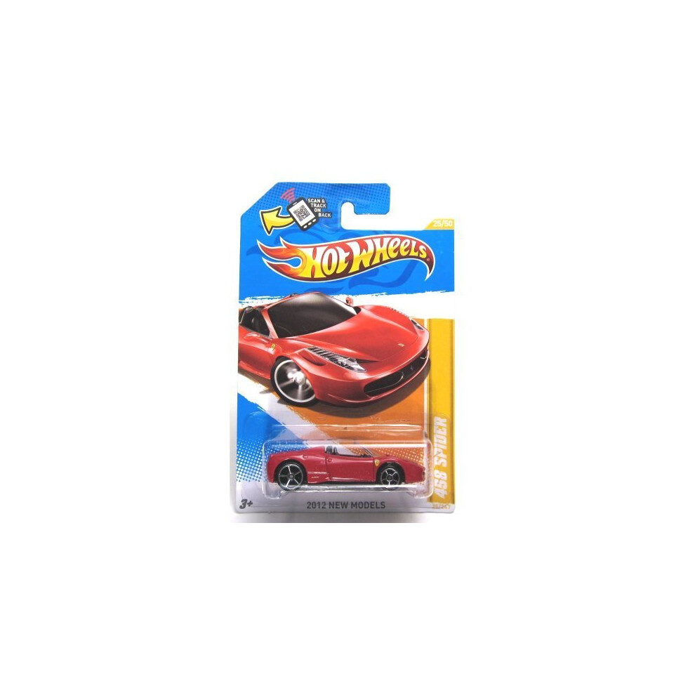 Hot Wheels 2012 New Models #25/50 025 Ferrari 458 Spider Red convertible