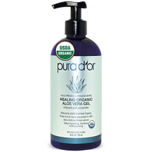 Pura D'or, Heilsames Bio-Aloe-Vera-Gel, Mit Lavendel, 16 fl oz (473 ml)