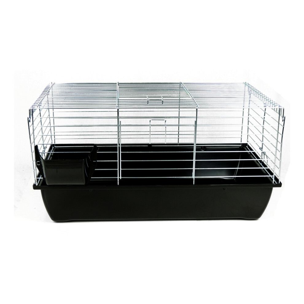 (Black) Indoor Rabbit Guinea Pig Cage Premium 80cm