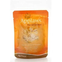 Applaws Cat Food Pouch Chicken and Pumpkin, 70g, Pack of 12