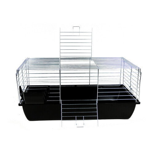 Little-Friends (Black) Indoor Rabbit Guinea Pig Cage Premium 80cm 2