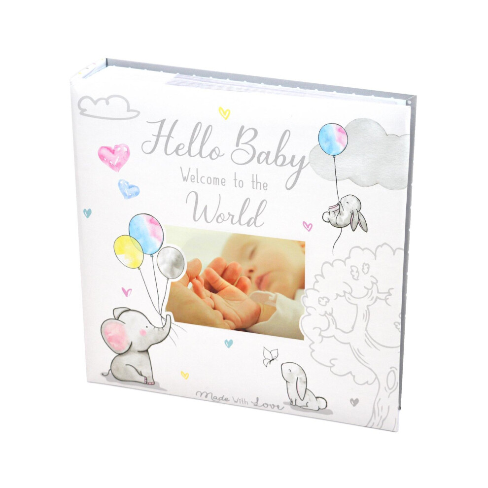 Baby First Photo Album 4X6'' 252 Photos Memo Unisex Birthday Christening White Yöl