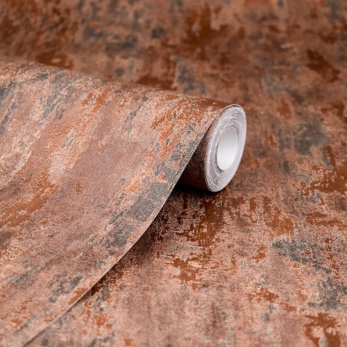 AS Creation Havana Copper Distressed Industrial Metallic Wallpaper