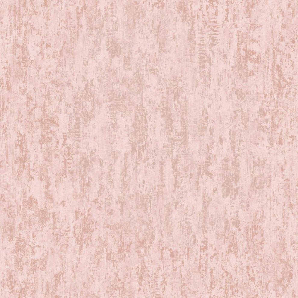 Industrial Textured Metallic Wallpaper Pink Rose Gold Stone Steel Holden Decor