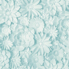 3D Effect Floral Wallpaper Flowers Light Blue Washable Fine Decor Dimensions