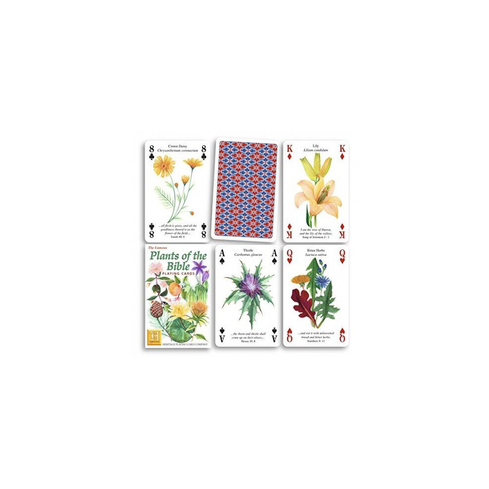 Plants of the bible playing cards - 54 different plants