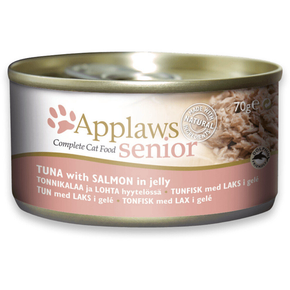 Applaws Cat Food Tin SeniorTuna with Salmon, 70g, Pack of 24