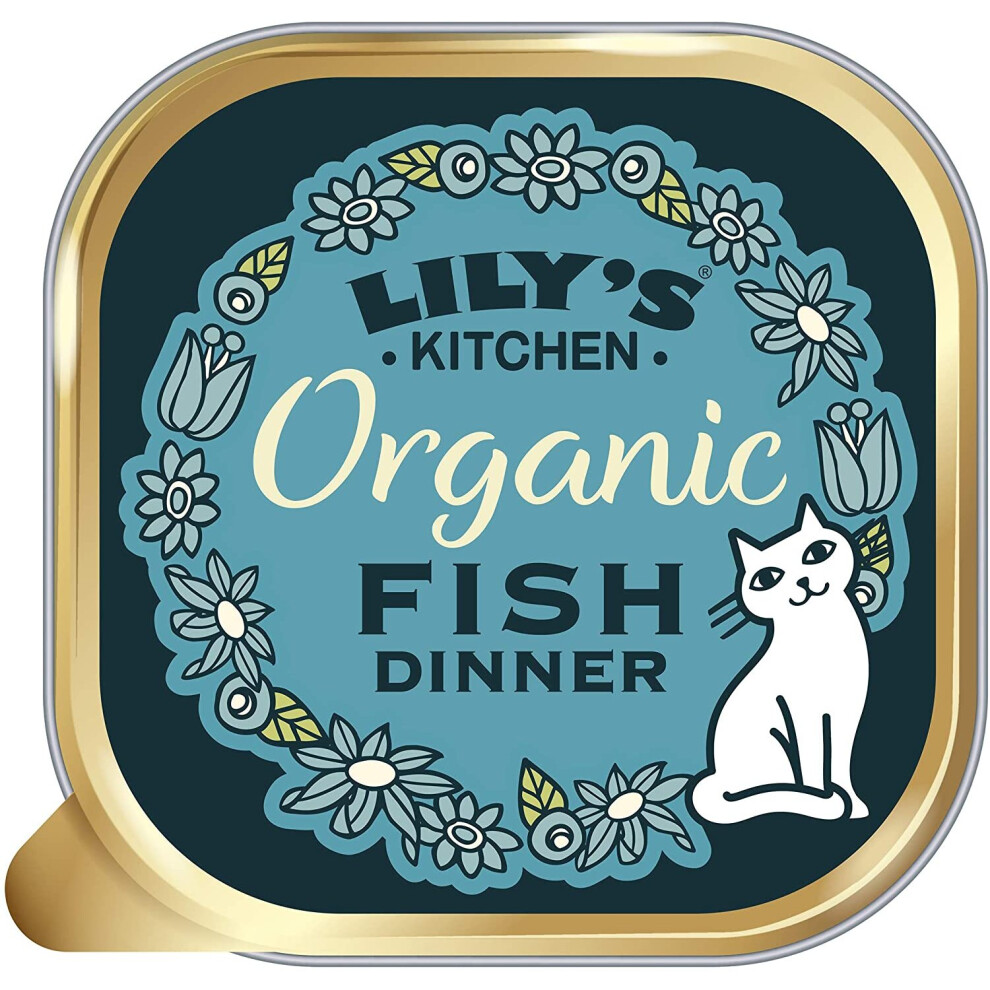 Lily's Kitchen Adult Organic Fish Dinner Complete Wet Cat Food (19 x 85 g)