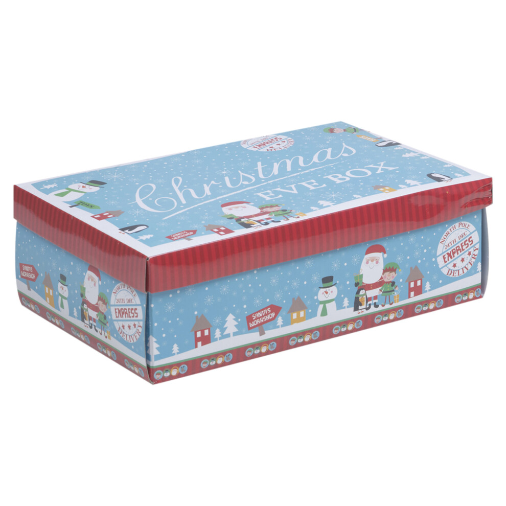 (Blue , X Small) Christmas Storage Box | Festive Storage Container