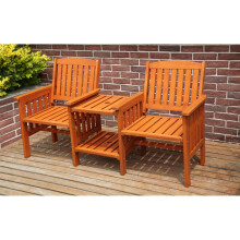 Furinno Tioman Hardwood Outdoor Mediterranean Bench with Beige Cushion... Furinno Tioman Hardwood Outdoor Mediterranean Bench with Beige Cushion...