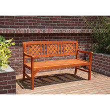 BIRCHTREE Outdoor 3 Seat Chair Garden Bench Wood Spruce Patio Park WGB01 Natural