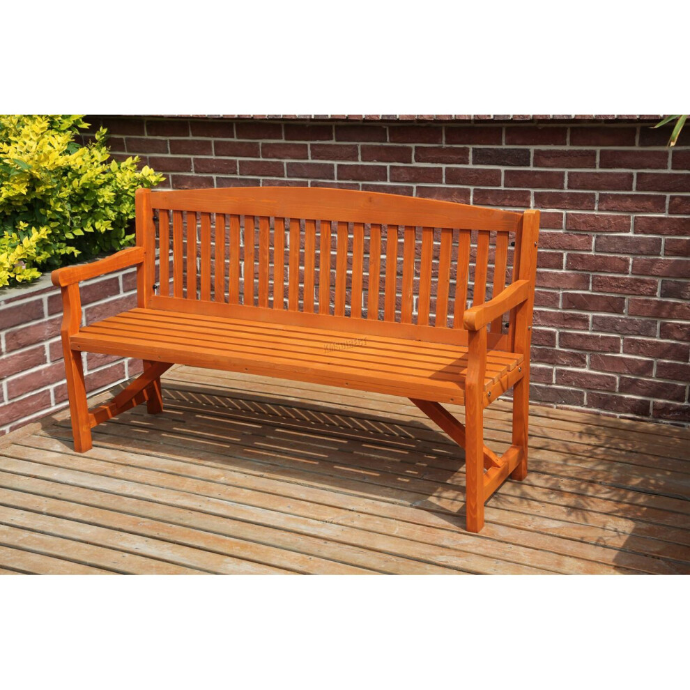 BIRCHTREE Garden Bench 3 Seater Chair Wood Patio Deck Patio Park Outdoor WGB02
