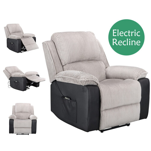 Westwood (Light Grey) WestWood Electric Recliner Armchair