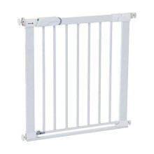 Safety 1st SecureTech Flat Step Practical Safety Metal Gate with Thin Step Over Bar, Ideal for Kids and Pets, 73 to 80 cm, White