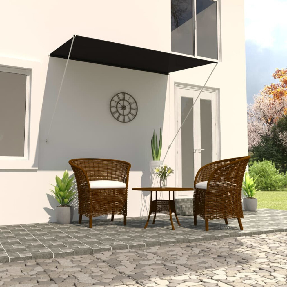 Vidaxl Retractable Awning 200X150cm Anthracite Window Door Canopy Sun Screen