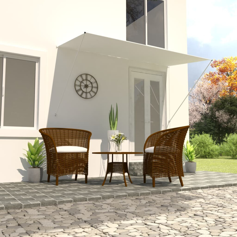 Vidaxl Retractable Awning 250X150cm Cream Garden Window Door Canopy Sun Screen