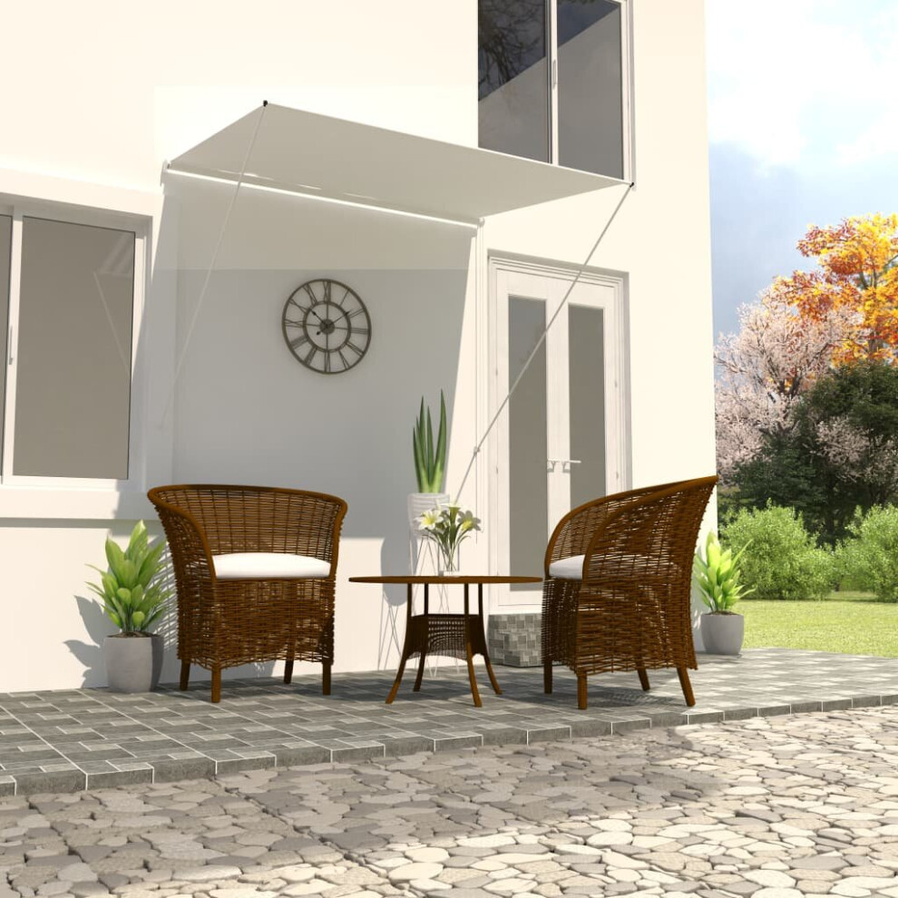 Vidaxl Retractable Awning 150X150cm Cream Garden Window Door Canopy Sun Screen