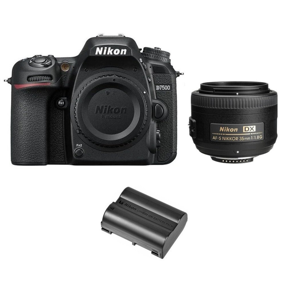 NIKON D7500 + AF-S 35MM F1.8G DX + EN-EL15A Battery