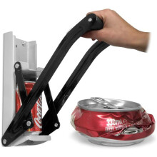 Mantraraj 2 in 1 12oz Steel Can Crusher Bottle Opener Crushing Recycling Tool Heavy Duty Large Metal Wall Mounted Crusher