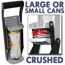 Mantraraj 2 in 1 16oz 16 Steel Can Crusher Bottle Opener Crushing Recycling Tool Heavy Duty Large Metal Wall Mounted Crusher Soda Beer Cans Smasher Ec