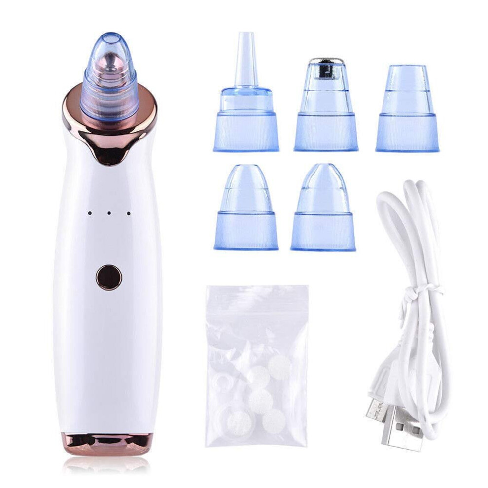 Premium Blackhead Remover Vacuum Pore Cleaner - Electric Pore Vacuum Blackhead Comedone Acne Extractor Face Whitehead Remover Tool Suction Device with