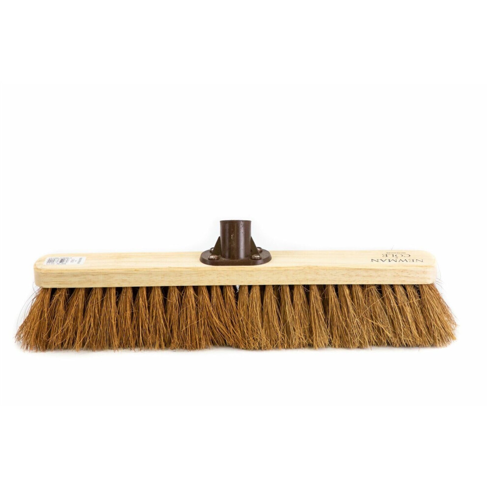 Newman and Cole 18" Natural Soft Coco Large Brush Broom Head with Plastic Socket