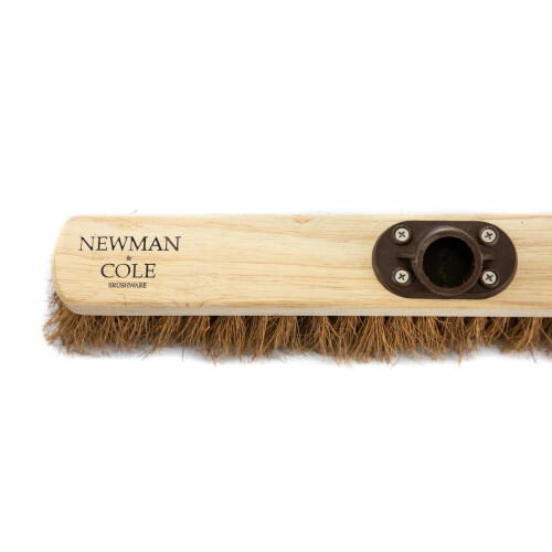 Newman and Cole 18" Natural Soft Coco Large Brush Broom Head with Plastic Socket 1