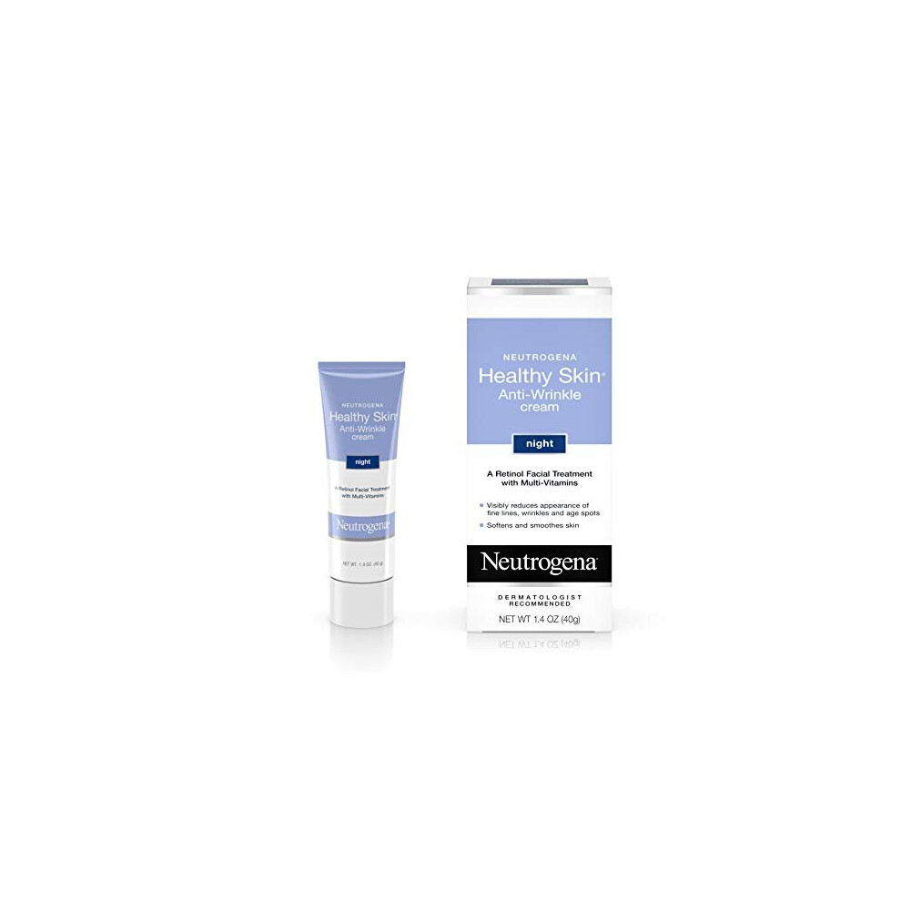 Neutrogena Healthy Skin Anti-Wrinkle Retinol Night Cream with Vitamin E and Vitamin B5 - Night Moisturizer Cream with Retinol, Vitamin E, Vitamin B5,