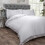 (White, Single) Tia Trellis Embellished Duvet Set 1