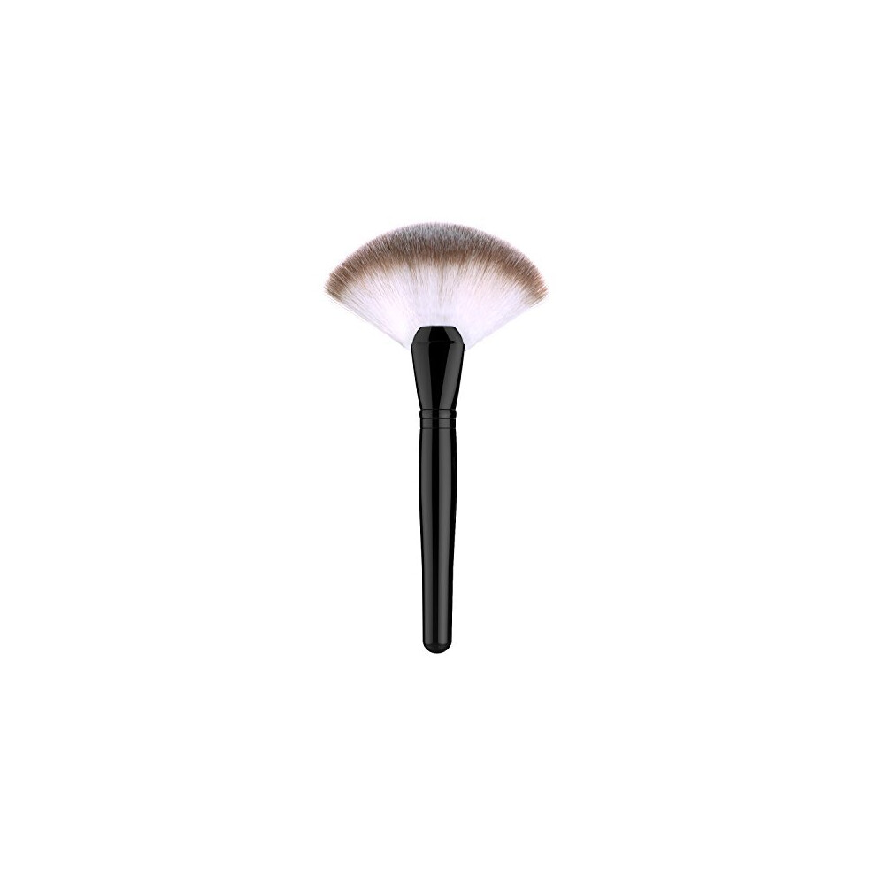 Luxspire Fan Makeup Brush, Professional Highlighting Make Up Brush Blush Bronzer Cheekbones Brush, Single Large Soft & Dense Face Bulsh Powder Foundat