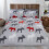 (Grey/Multicoloured, Double) Moose Duvet Set 1