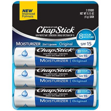 ChapStick Original Lip Balm Tubes, SPF 15 och hudskydd - 0,15 oz (Pack om 3)