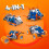 MEGA MEGA GFF25 Construx Magnext 4-in-1 Mag-Racers, Multicoloured 3