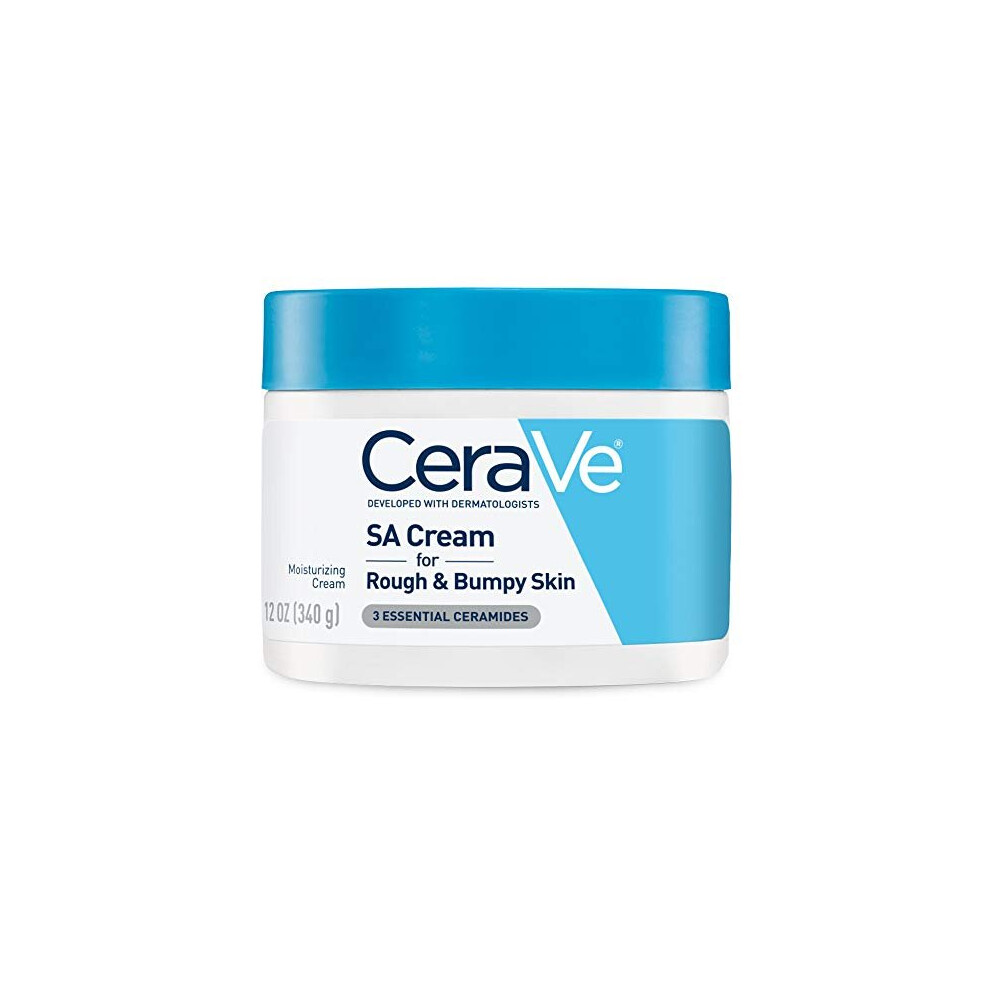 CeraVe SA Cream | 12 Ounce | Renewing Salicylic Acid Body Cream for Rough and Bumpy Skin | Fragrance Free