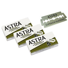 Astra Superior Premium Platinum Double Edge Safety Razor Blades 3 Pack of 5 Blades (3)