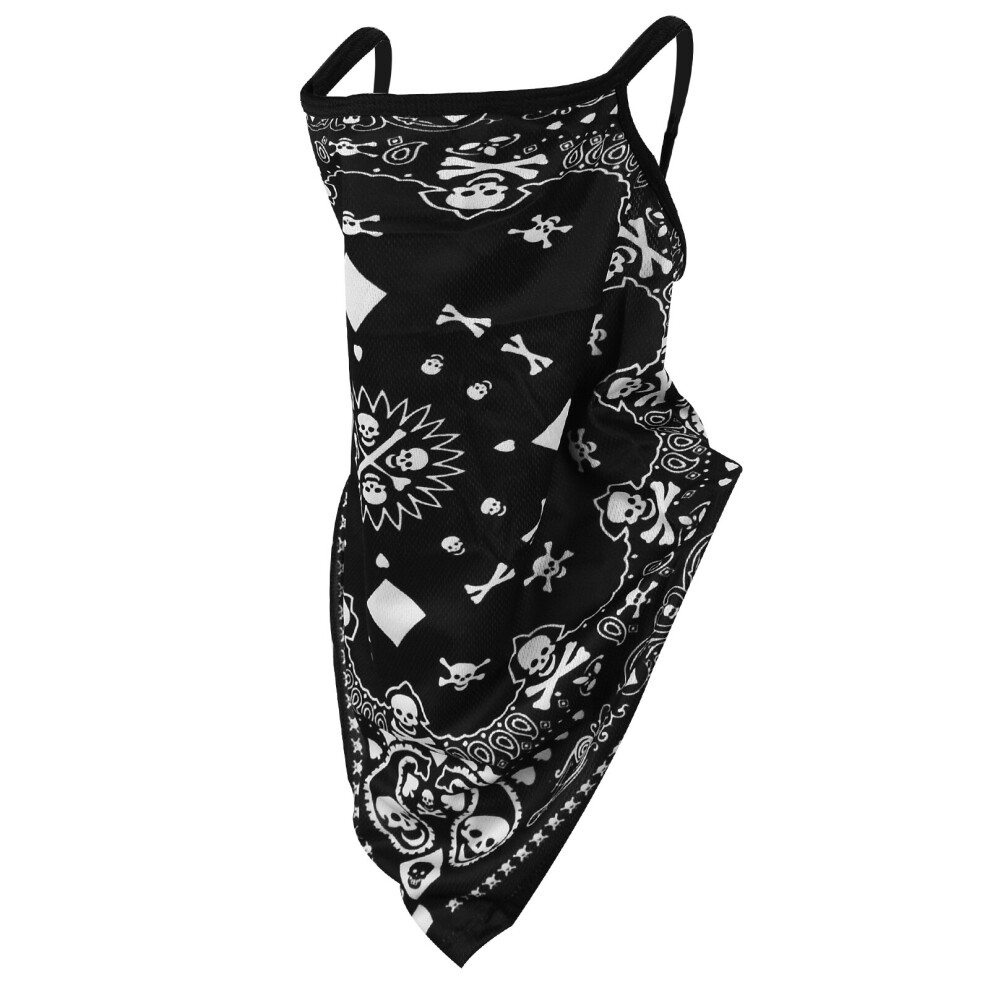 (Black Skulls) Neck Gaiter Mask Rave Bandana Face Mask Scarf Black,Multicoloured 5056368009198