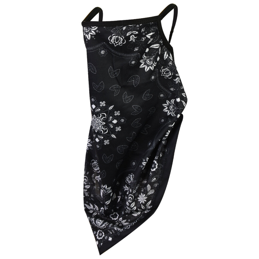 (Black Paisley) Neck Gaiter Mask Rave Bandana Face Mask Scarf Black,Multicoloured 5056368009181