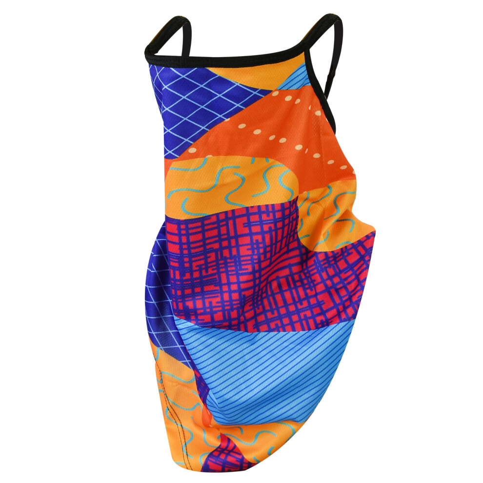 (Multicolour Patches) Neck Gaiter Mask Rave Bandana Face Mask Scarf Multicoloured 5056368009204