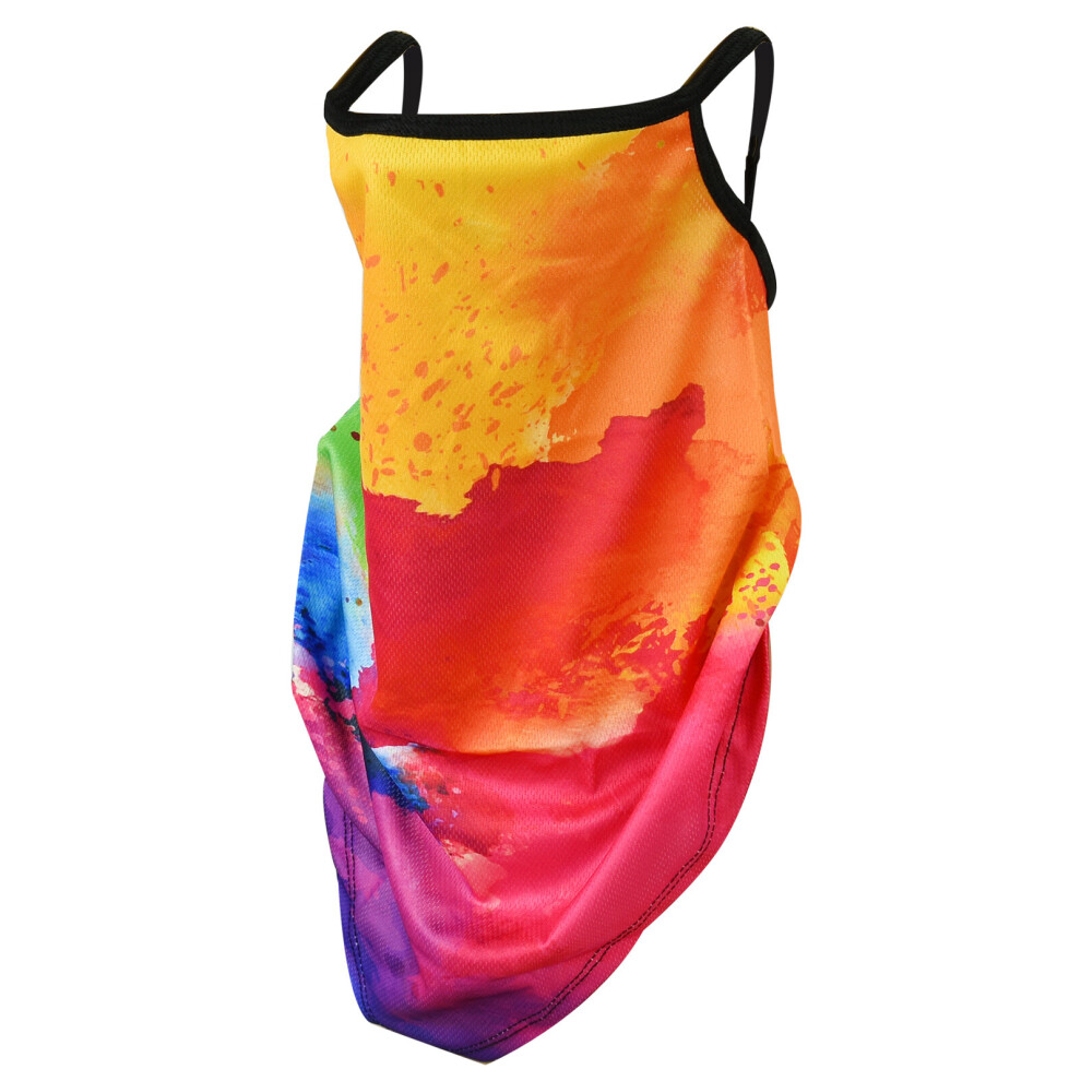(Rainbow) Neck Gaiter Mask Rave Bandana Face Mask Scarf Multicoloured 5056368009211